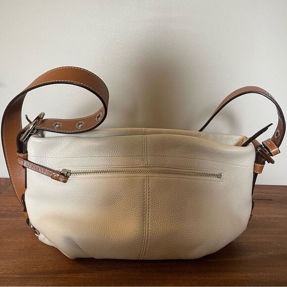 Coach Beige Pebble Leather Crossbody / Shoulder Purse - Picture 4 of 5